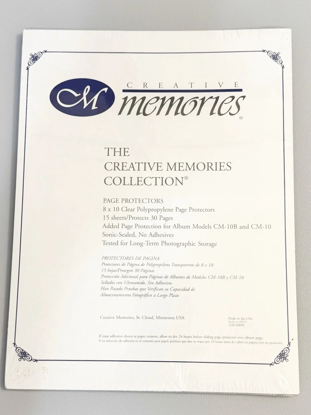 Creative Memories 8x10 Mulberry Album w/Gold Trim plus Pages & Protectors